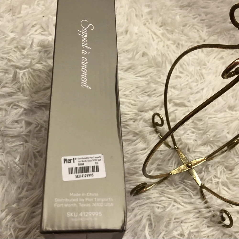 Pier 1 Single Gold Ornament Stand Holder